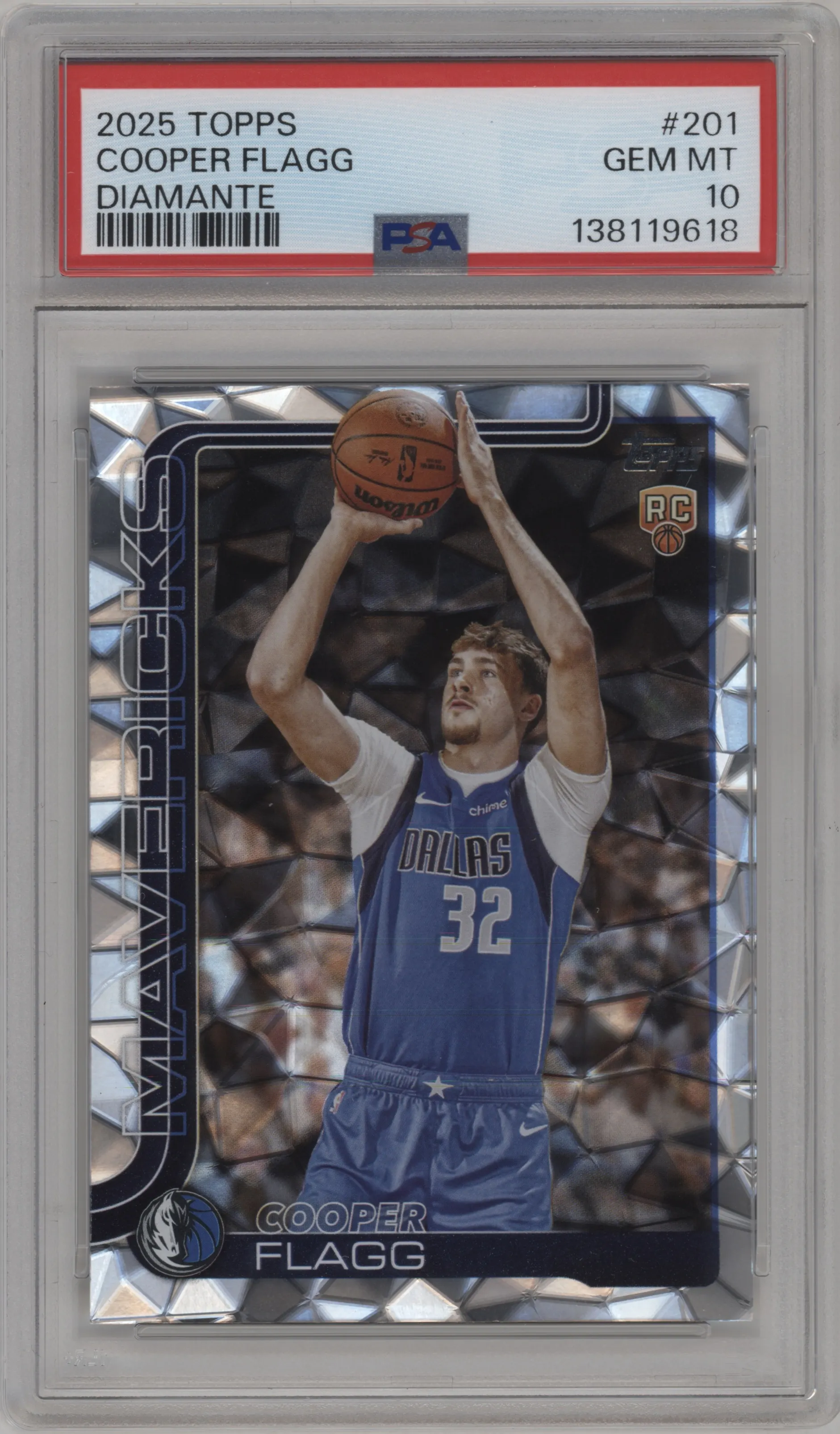 2025 Topps Cooper Flagg Diamante #201 PSA 10