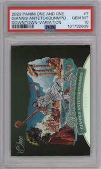 Giannis Antetokounmpo from the 2023-24 Panini One and One set graded by PSA and given an overall grade of 10.