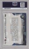 Aaron Judge/Derek Jeter from the 2022 Topps Now Offseason set graded by PSA and given an overall grade of 10.