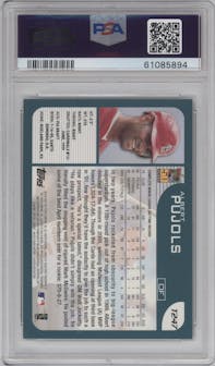 Albert Pujols from the 2001 Topps Traded  set graded by PSA and given an overall grade of 9.
