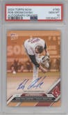 Rob Gronkowski from the 2024 Topps Now set featuring a Orange parallel graded by PSA and given an overall grade of 10.