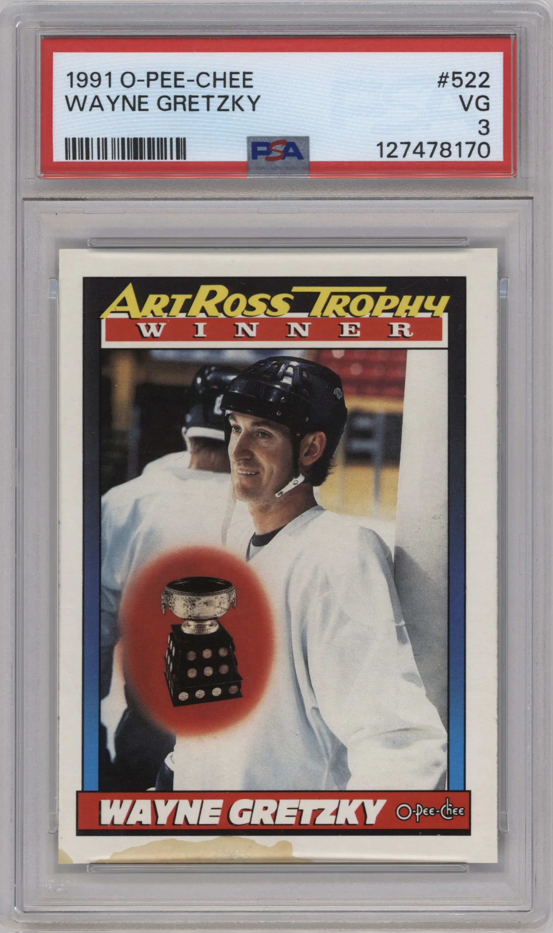 1991 O-Pee-Chee Wayne Gretzky PSA VERY GOOD 3 #522 PSA 3