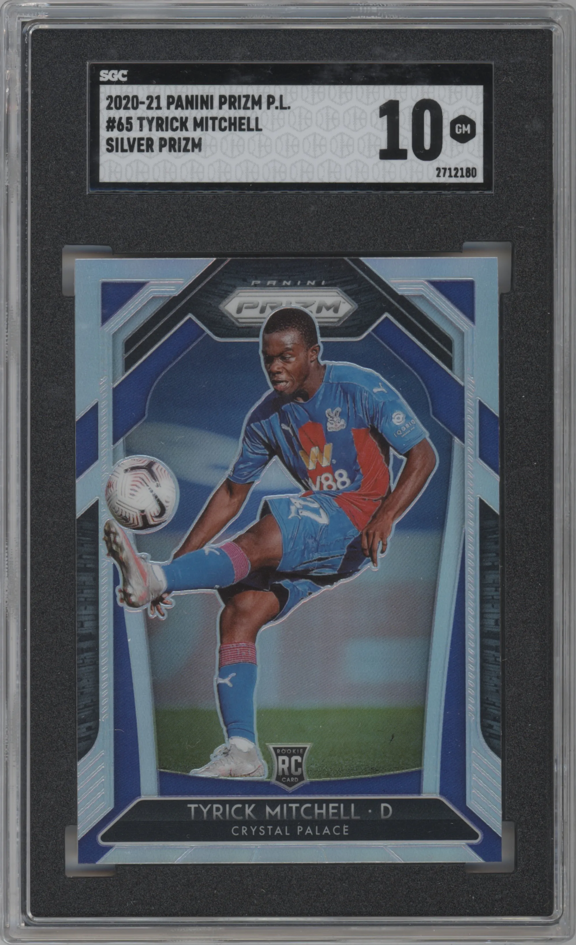 2020 Panini Prizm Premier League Tyrick Mitchell Silver Prizm SGC 10