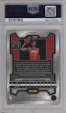 Amen Thompson from the 2023-24 Panini Prizm set featuring a Silver Prizm  parallel graded by PSA and given an overall grade of 9.