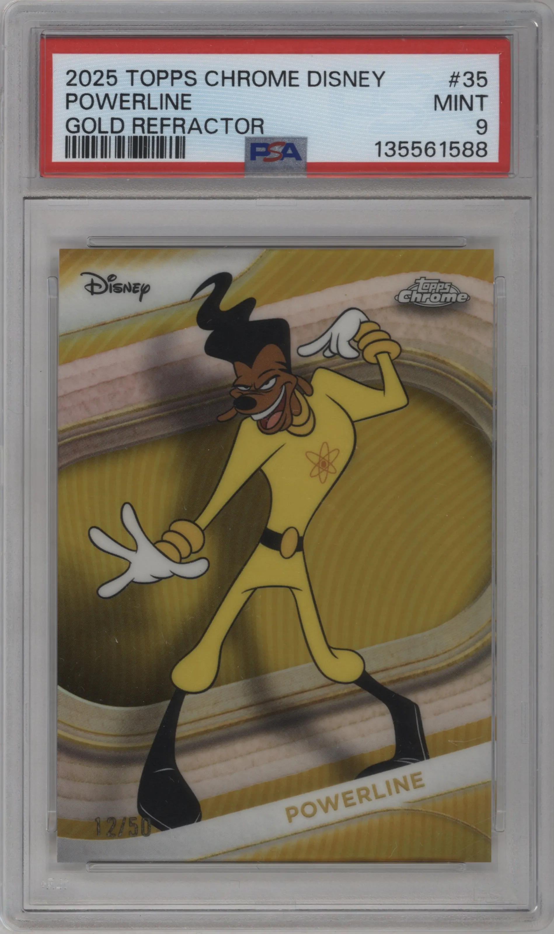 2025 Topps Chrome Disney Powerline Gold #35 PSA 9