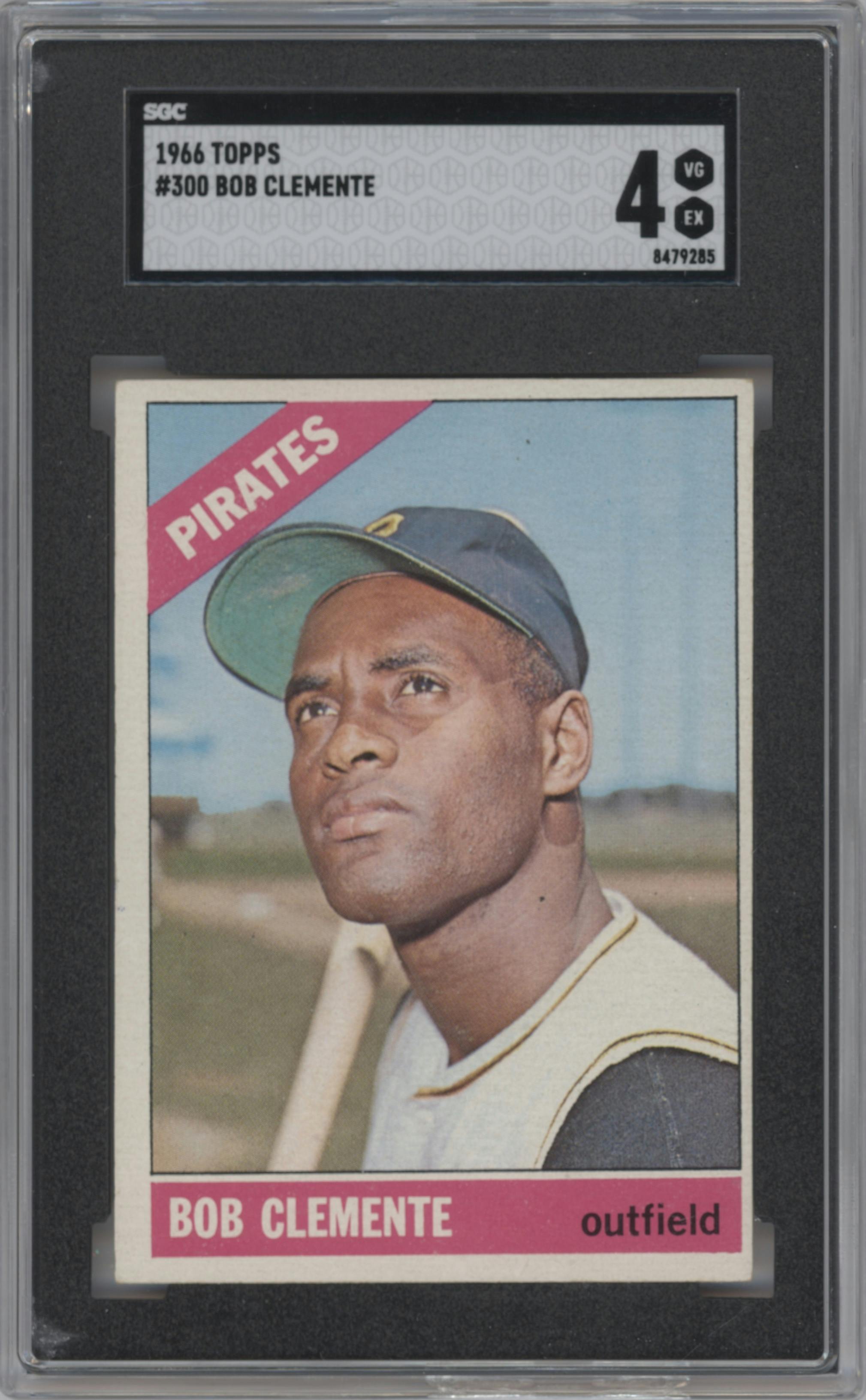 Bob Clemente from the 1966 Topps set graded by SGC and given an overall grade of 4.