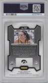 Caitlin Clark from the 2024 Panini Prizm Draft Picks set featuring a Mojo Prizm parallel graded by PSA and given an overall grade of 10.