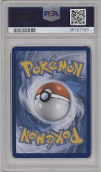 Shining Rayquaza from the 2017 Pokemon S&M set graded by PSA and given an overall grade of 9.