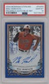 Mac Horvath from the 2024 Bowman Sterling set featuring a Blue Refractor parallel graded by PSA and given an overall grade of 10.