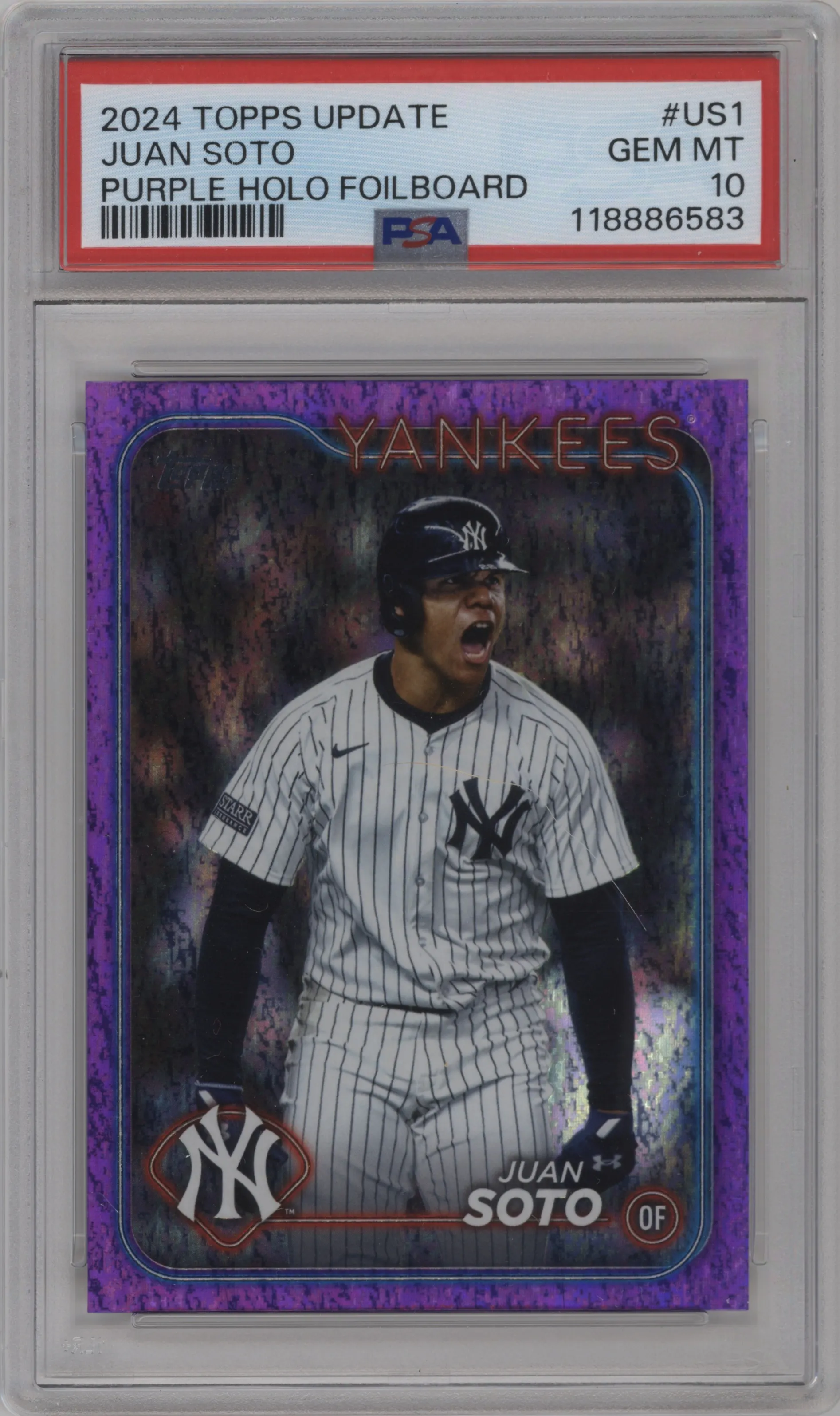 2024 Topps Update Juan Soto Purple Holofoil #US1 PSA 10