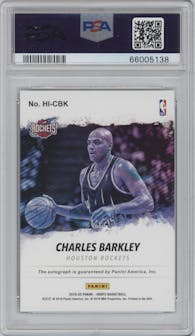 Charles Barkley from the 2019-20 Panini NBA Hoops set graded by PSA and given an overall grade of 10.