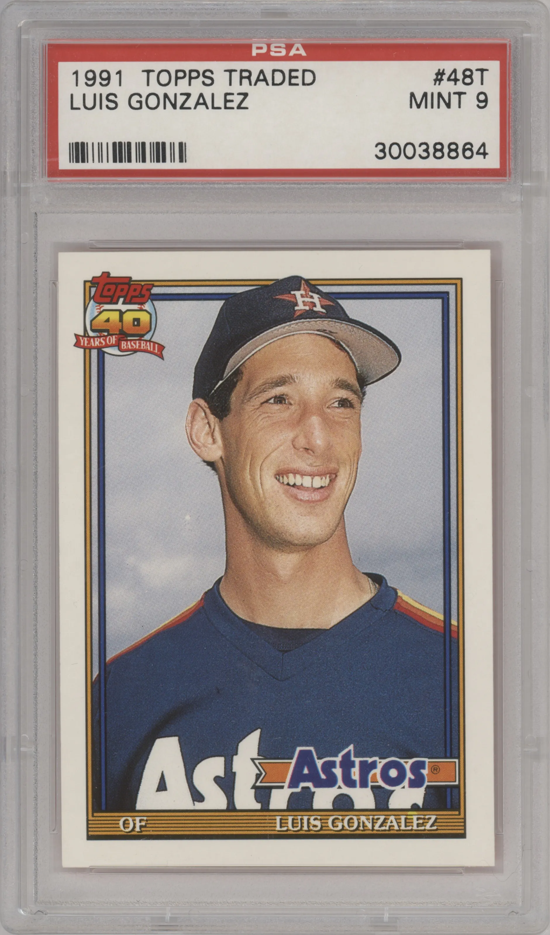 1991 Topps Traded Luis Gonzalez PSA 9