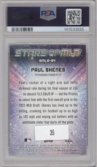 Paul Skenes from the 2024 Topps Update set graded by PSA and given an overall grade of 10.
