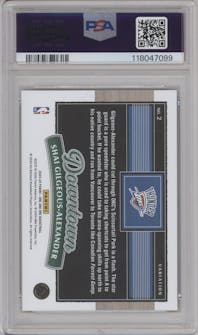 Shai Gilgeous Alexander from the 2023-24 Panini One and One set graded by PSA and given an overall grade of 10.
