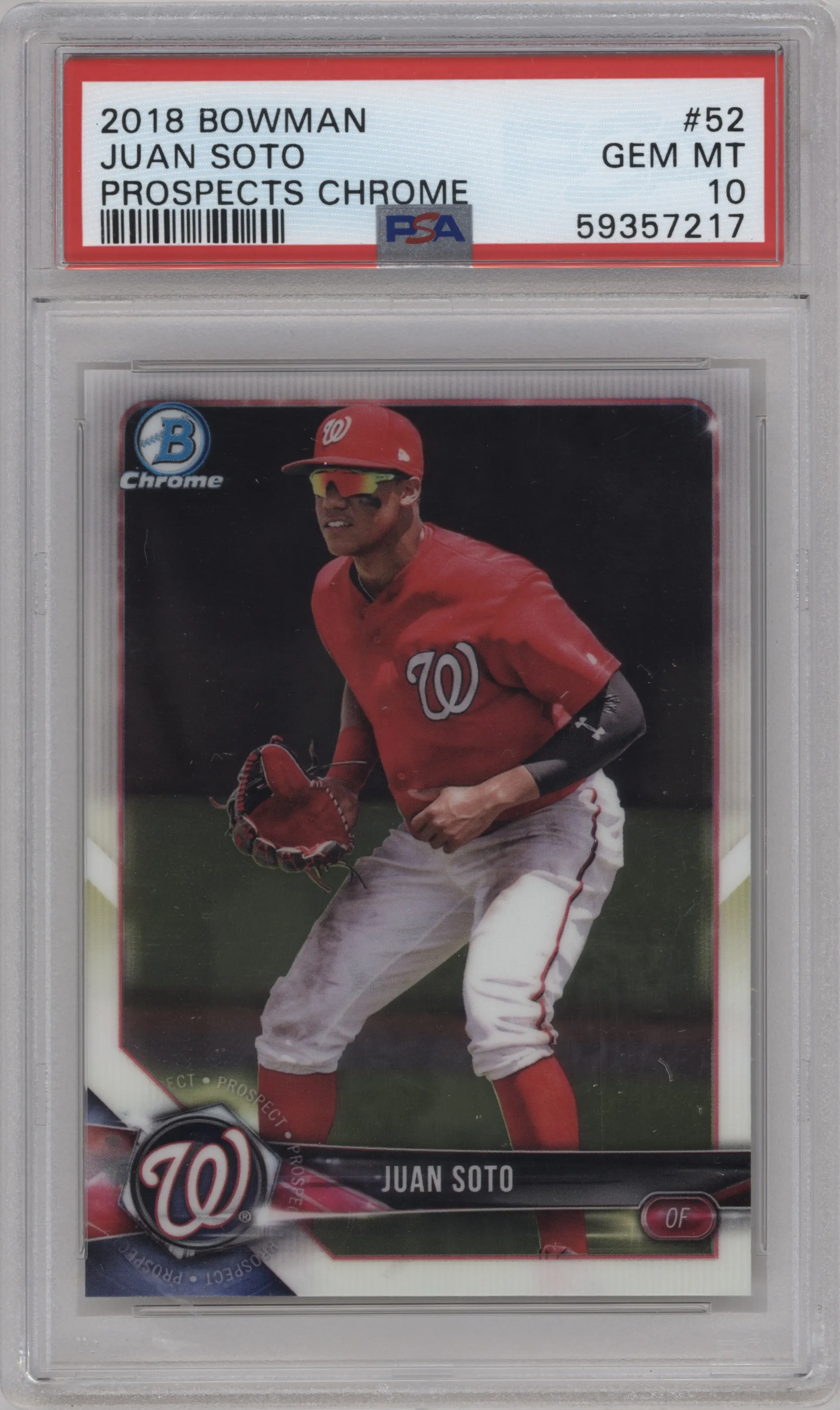 2018 Bowman Chr.Pros. Juan Soto PSA 10