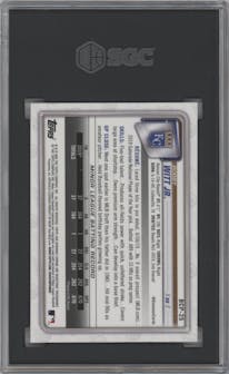 Bobby Witt Jr. from the 2020 Bowman Mega Box set graded by SGC and given an overall grade of 10.