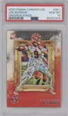 Joe Burrow from the 2020 Panini Chronicles set graded by PSA and given an overall grade of 10.