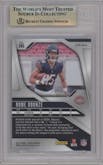 Rome Odunze from the 2024 Panini Prizm set featuring a Purple Pulsar parallel graded by Beckett and given an overall grade of 9.5.