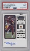 Brian Robinson Jr. from the 2022 Panini Contenders set graded by PSA and given an overall grade of 9.