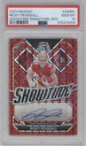 Ricky Pearsall from the 2024 Panini Mosaic set featuring a Red parallel graded by PSA and given an overall grade of 10.
