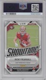 Ricky Pearsall from the 2024 Panini Mosaic set featuring a Red parallel graded by PSA and given an overall grade of 10.