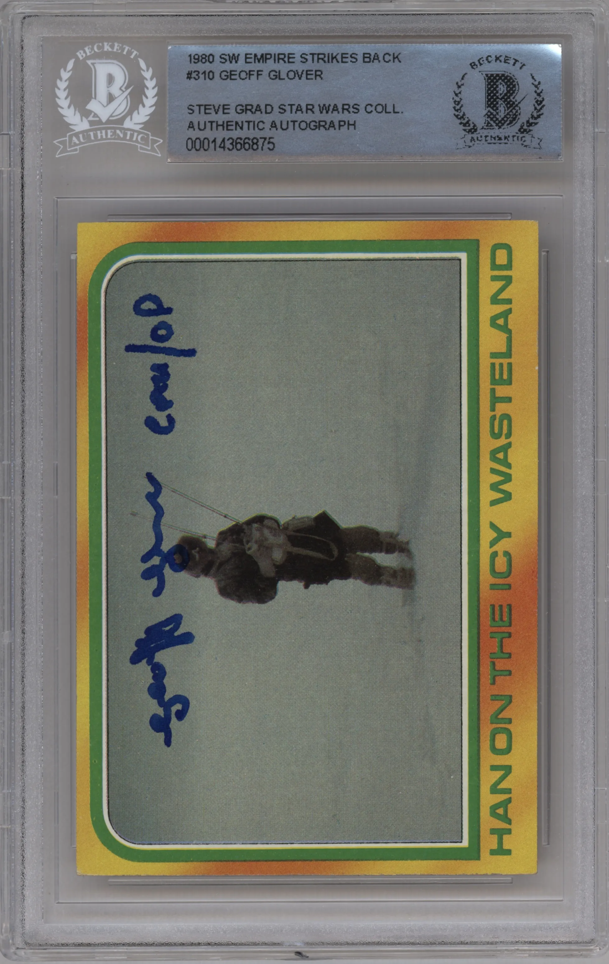 1980 Topps Star Wars Empire Strikes Back Series 3 Han on the Icy Wasteland BGS AUTHENTIC #310 BGS