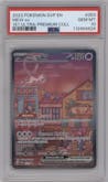 Mew ex from the 2023 Pokemon SV set featuring a Scarlet & Violet 151 Ultra Premium Collection parallel graded by PSA and given an overall grade of 10.