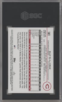 Elly De La Cruz from the 2024 Topps  set graded by SGC and given an overall grade of 9.5.
