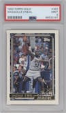 Shaquille O'Neal from the 1992-93 Topps set featuring a Gold parallel graded by PSA and given an overall grade of 9.