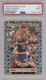 Chris Mullin from the 1992-93 Topps Stadium Club set graded by PSA and given an overall grade of 9.