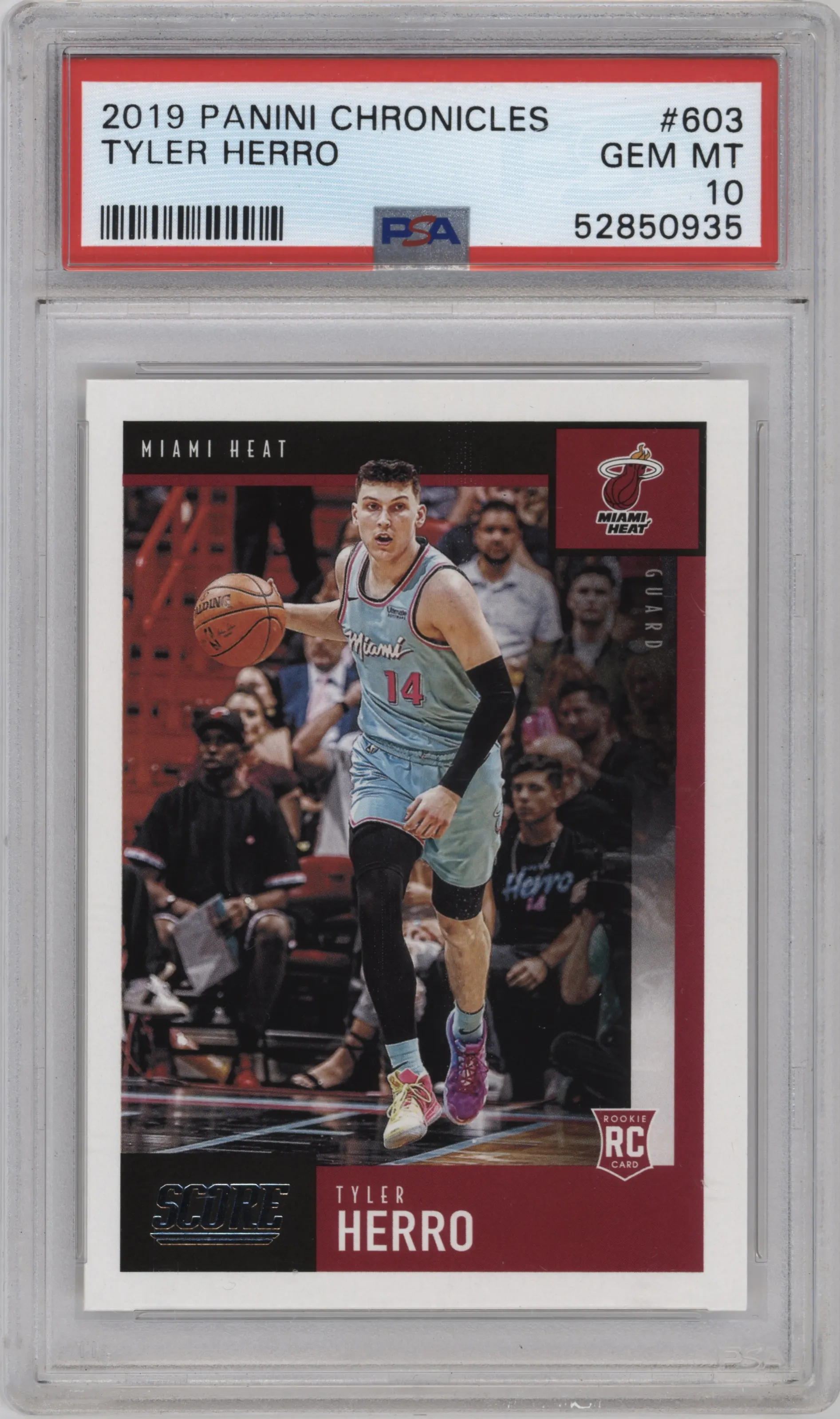 2019 Panini Chronicles Score Tyler Herro PSA 10
