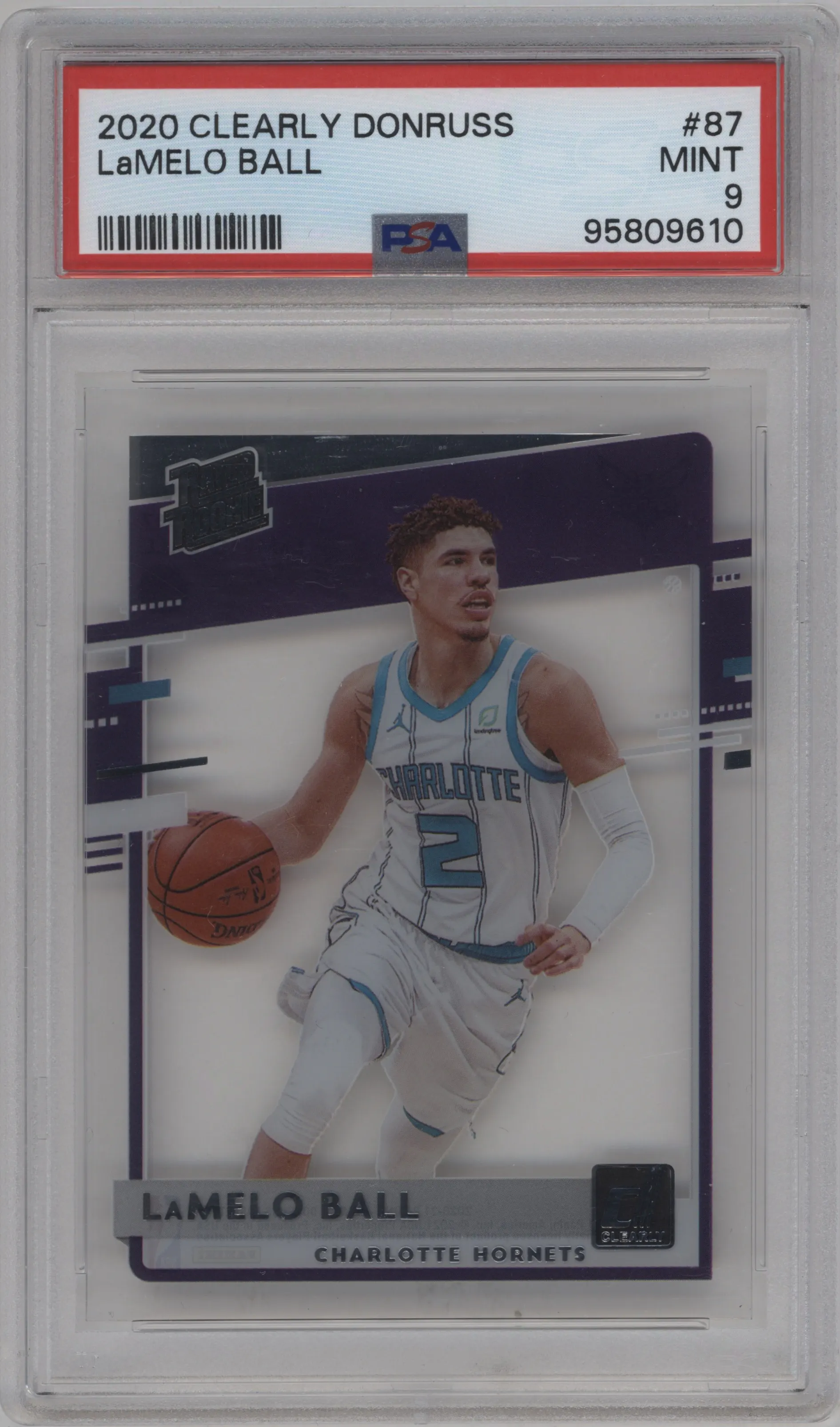 2020 Clearly Donruss Rated Rookie LaMelo Ball #87 PSA 9