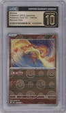 Moltres from the 2023 Pokemon SV JPN set featuring a Poke Ball parallel graded by CSG and given an overall grade of 10.