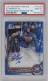 BJ Murray Jr from the 2022 Bowman Chrome set featuring a Blue RayWave Refractor parallel graded by PSA and given an overall grade of 10.