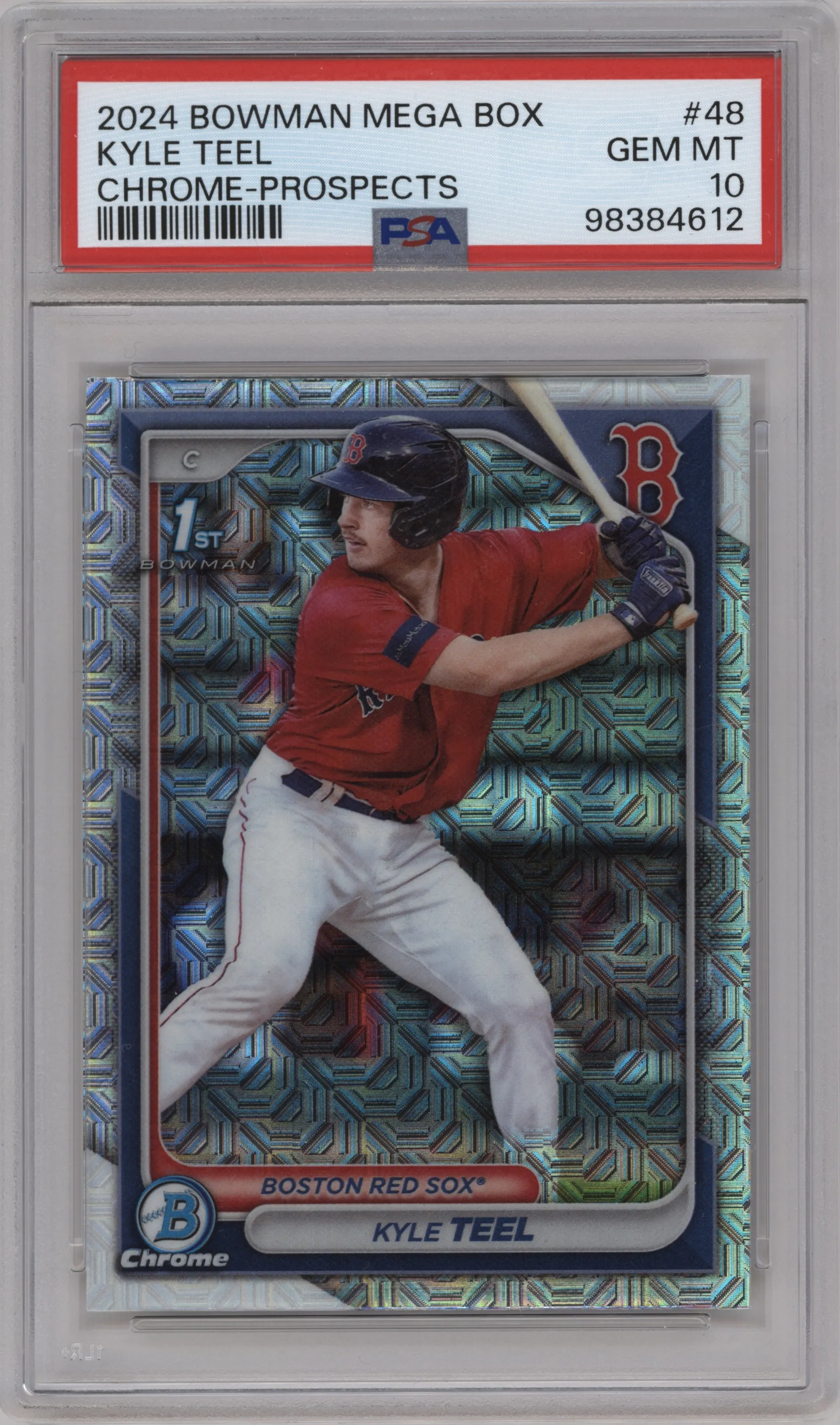 2024 Bowman Mega Box Chrome Pros. Kyle Teel PSA 10