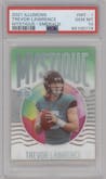 Trevor Lawrence from the 2021 Panini Illusions set featuring a Emerald parallel graded by PSA and given an overall grade of 10.
