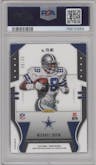 Michael Irvin from the 2019 Panini Prizm set featuring a Blue Ice parallel graded by PSA and given an overall grade of 10.