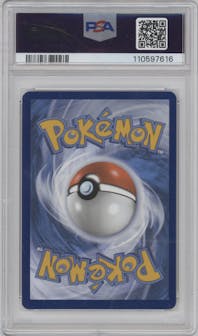 Pikachu ex from the 2024 Pokemon SV set graded by PSA and given an overall grade of 9.
