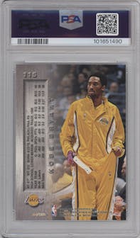 Kobe Bryant from the 1999-00 Skybox Metal set graded by PSA and given an overall grade of 8.