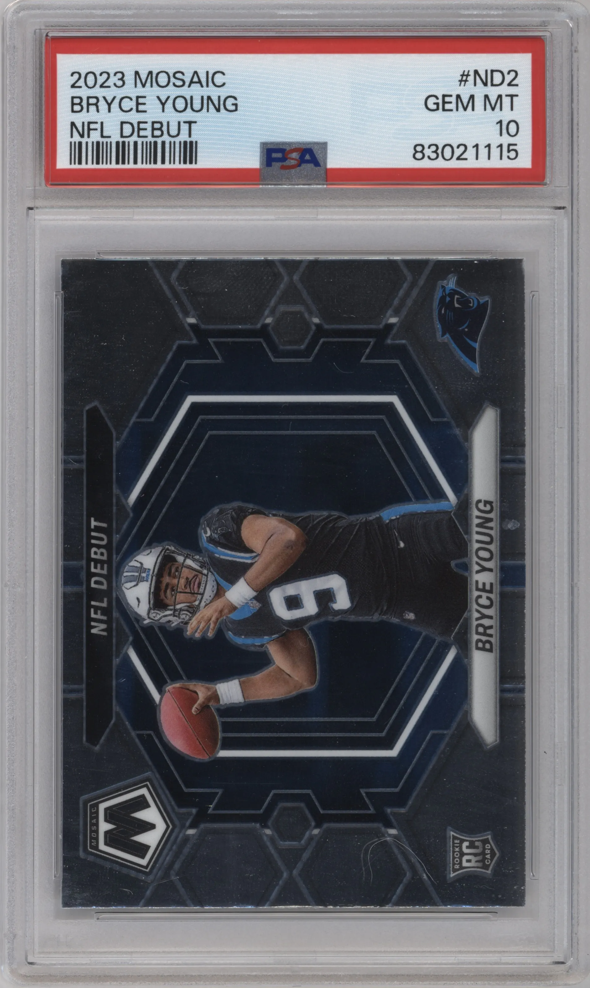 2023 Panini Mosaic NFL Debut Bryce Young #ND-2 PSA 10