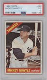 Mickey Mantle from the 1966 Topps set graded by PSA and given an overall grade of 3.