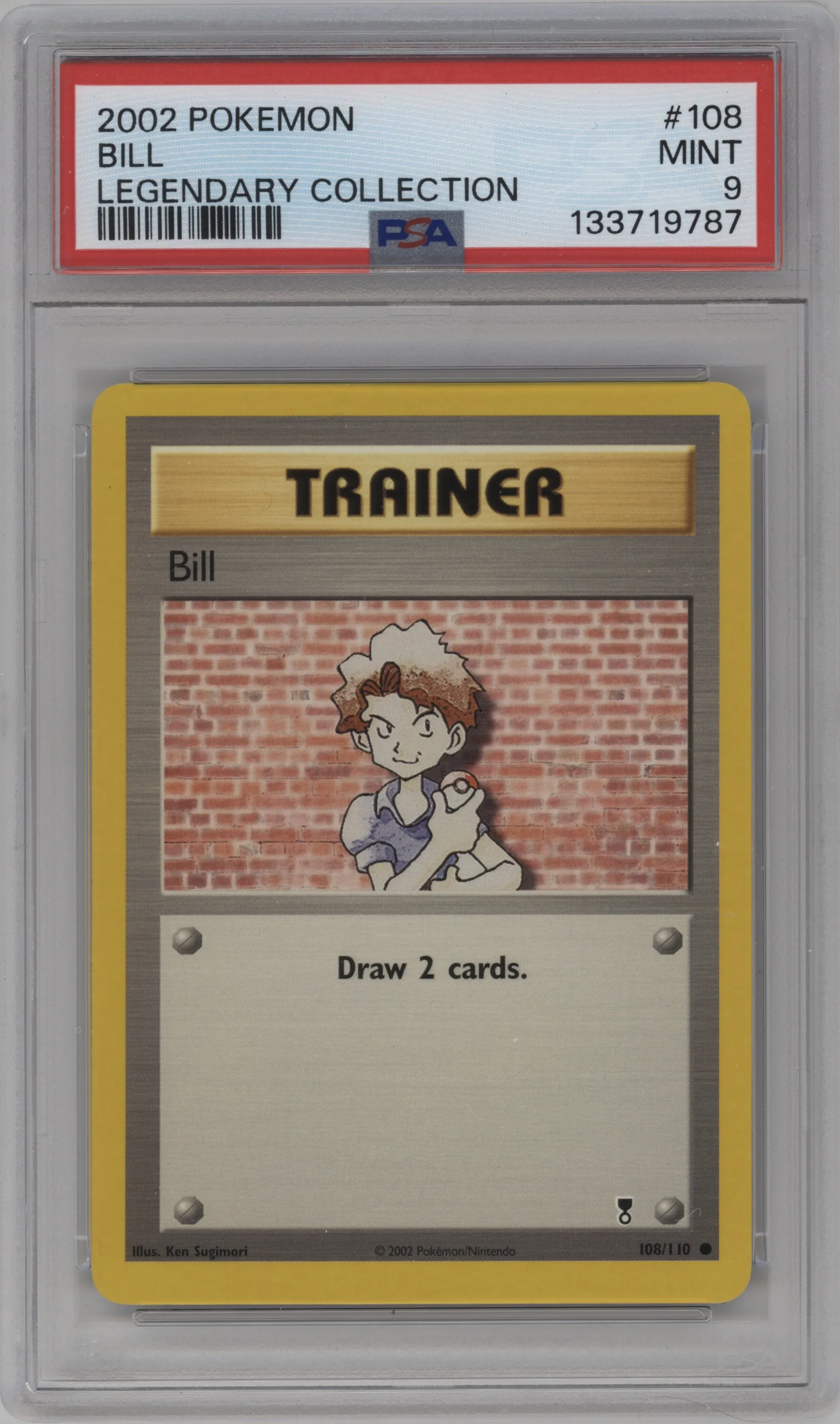 2002 Pokemon Legendary Collection Bill PSA 9