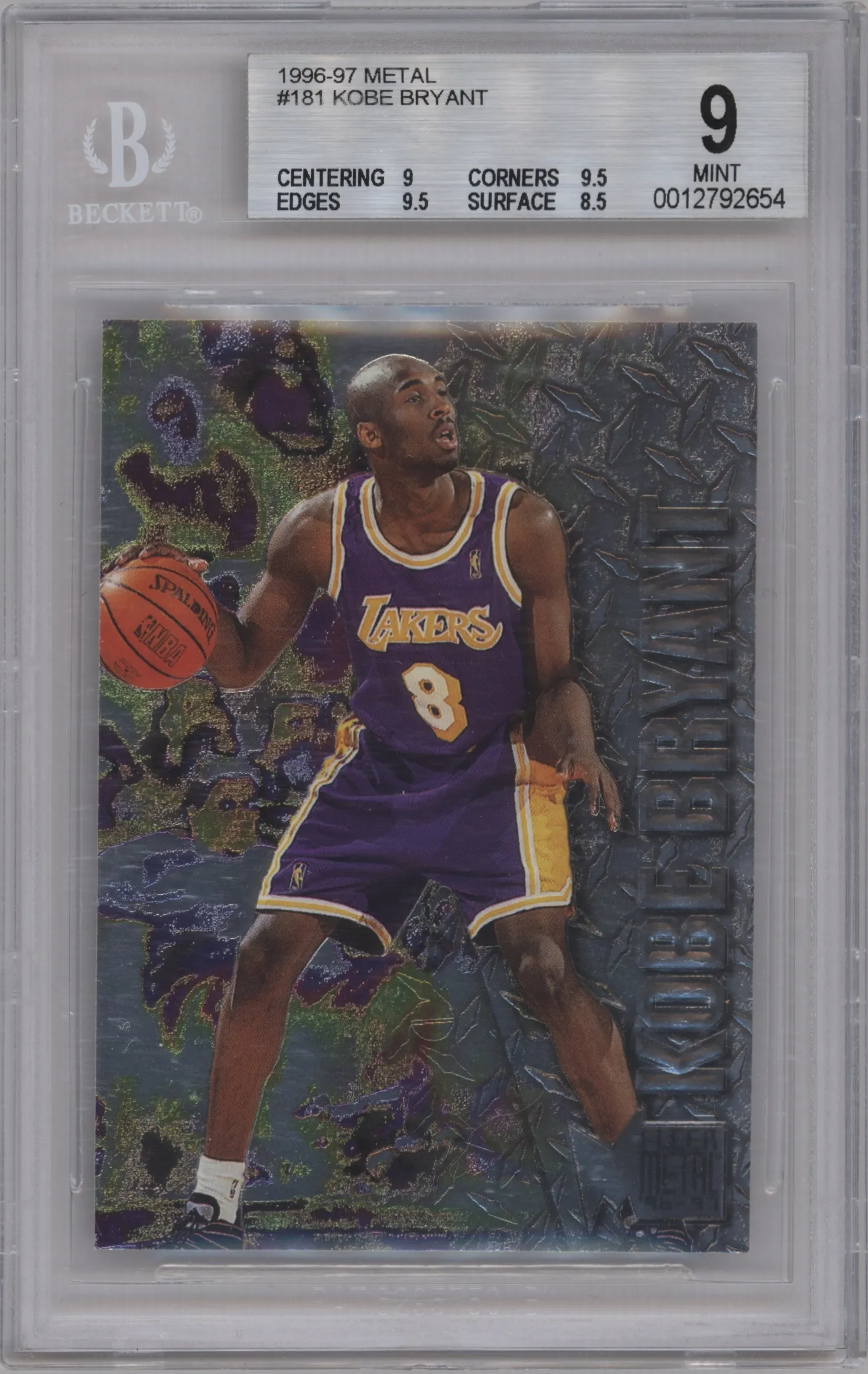 1996 Fleer Metal Kobe Bryant #181 BGS 9