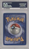 Venusaur from the 1999 Pokemon set graded by PSA and given an overall grade of 7.