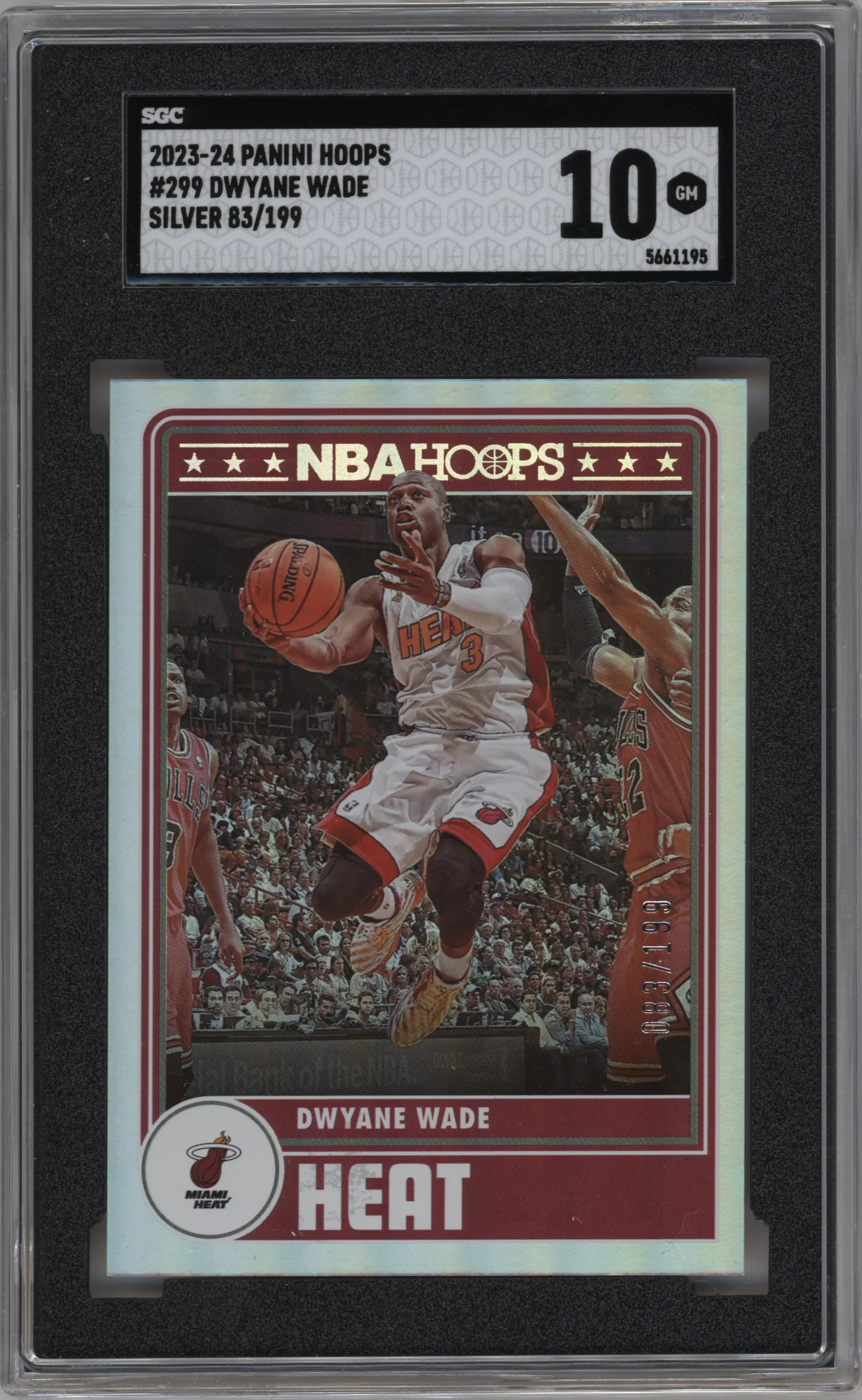 2023 Panini NBA Hoops Dwyane Wade Silver #299 SGC 10