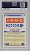 Junior Seau from the 1990 Score set graded by PSA and given an overall grade of 9.