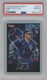 Bobby Witt Jr. from the 2022 Bowman’s Best   set graded by PSA and given an overall grade of 10.