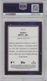 Bobby Witt Jr. from the 2022 Bowman’s Best   set graded by PSA and given an overall grade of 10.