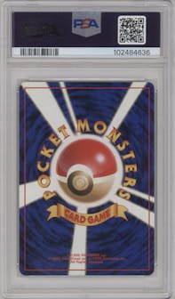 Jolteon from the 1997 Pokemon JPN set graded by PSA and given an overall grade of 10.