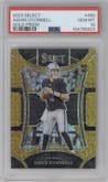Aidan O'Connell from the 2023 Panini Select set featuring a Gold Prizm parallel graded by PSA and given an overall grade of 10.